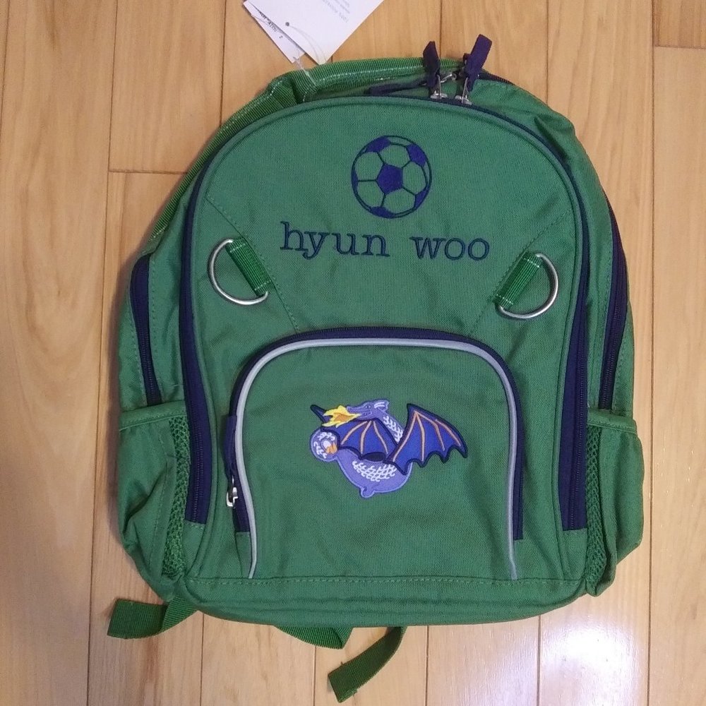 New pottery barn kids fairfax backpack Dragon patch and the name hyun woo